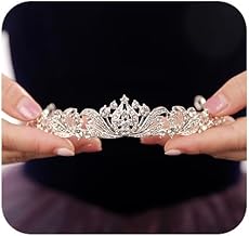 JWICOS Silver Wedding Tiara for Women Princess Crowns and Tiaras for Bride Rhinestone Birthday Crown Headband Crystal Costume Party Prom Hair Accessories